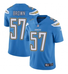 Youth Nike Los Angeles Chargers #57 Jatavis Brown Electric Blue Alternate Vapor Untouchable Limited Player NFL Jersey