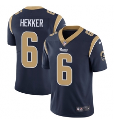 Men's Nike Los Angeles Rams #6 Johnny Hekker Navy Blue Team Color Vapor Untouchable Limited Player NFL Jersey