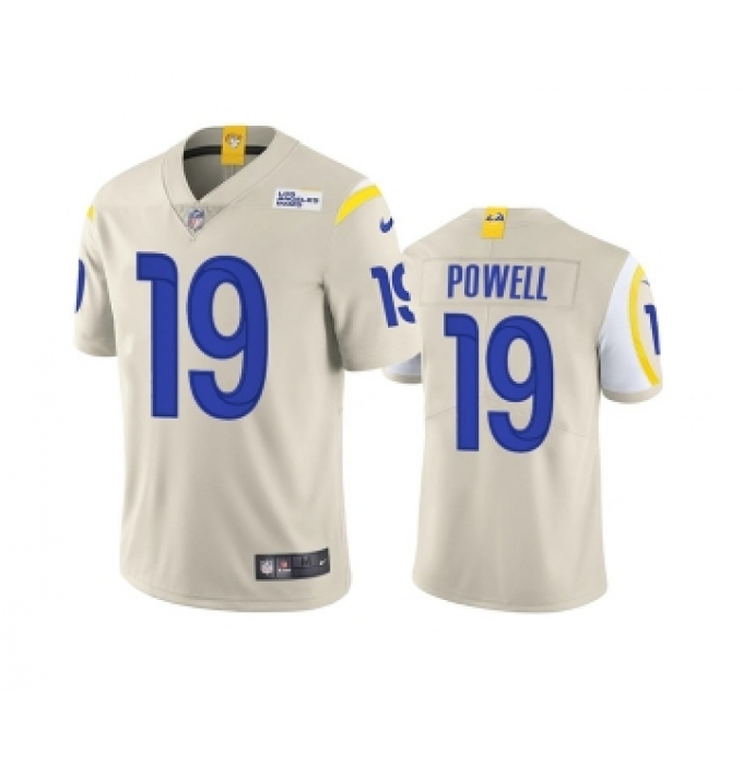 Men's Los Angeles Rams #19 Brandon Powell Cream Vapor Untouchable Limited Stitched Football Jersey