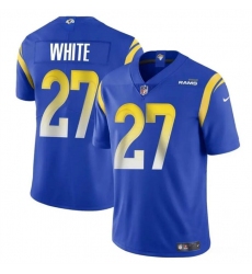 Men's Los Angeles Rams #27 Tre'Davious White Blue Vapor Untouchable Football Stitched Jersey