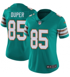 Women's Nike Miami Dolphins #85 Mark Duper Aqua Green Alternate Vapor Untouchable Limited Player NFL Jersey