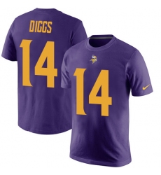 Nike Minnesota Vikings #14 Stefon Diggs Purple Rush Pride Name & Number T-Shirt