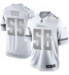 Men's Nike Minnesota Vikings #55 Anthony Barr Limited White Platinum NFL Jersey