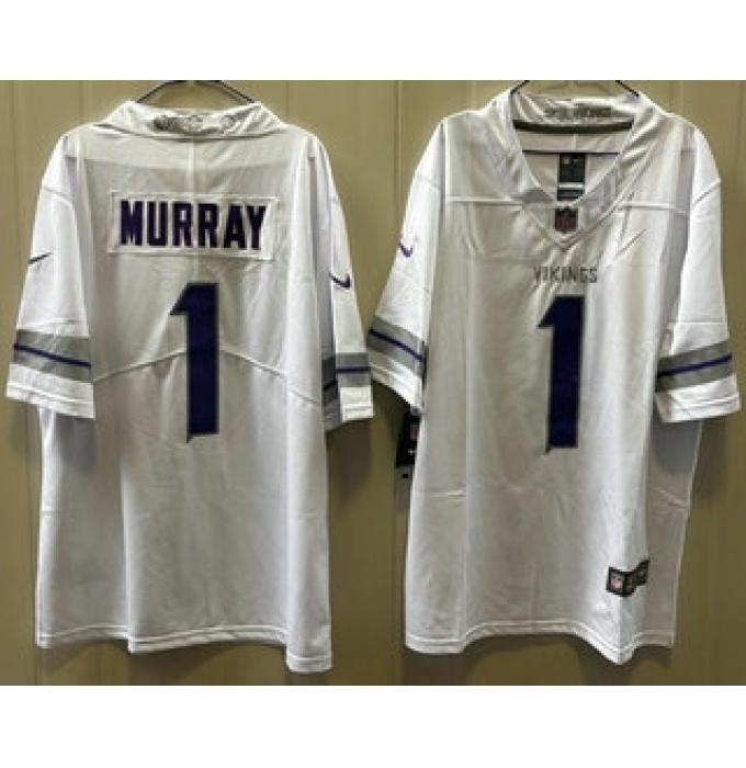 Men's Minnesota Vikings #1 Kyler Murray Limited White Alternate Vapor Jersey