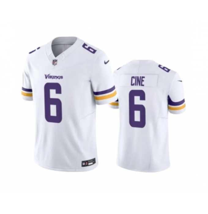 Men's Minnesota Vikings #6 Lewis Cine White 2023 F.U.S.E. Vapor Untouchable Stitched Jersey