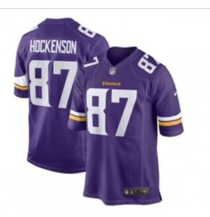 Men's Minnesota Vikings #87 T.J. Hockenson Nike Purple Limited Jersey