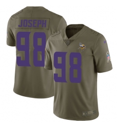 Youth Nike Minnesota Vikings #98 Linval Joseph Limited Olive 2017 Salute to Service NFL Jersey