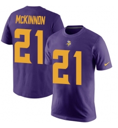 Nike Minnesota Vikings #21 Jerick McKinnon Purple Rush Pride Name & Number T-Shirt