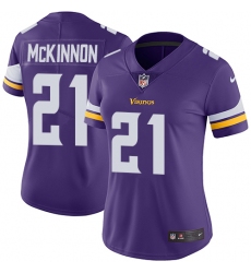 Women's Nike Minnesota Vikings #21 Jerick McKinnon Purple Team Color Vapor Untouchable Limited Player NFL Jersey