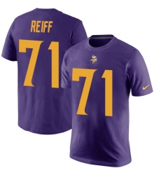 Nike Minnesota Vikings #71 Riley Reiff Purple Rush Pride Name & Number T-Shirt