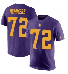 Nike Minnesota Vikings #72 Mike Remmers Purple Rush Pride Name & Number T-Shirt