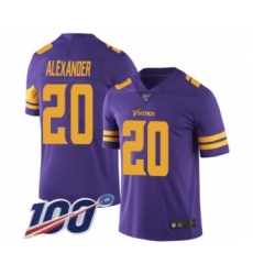Men's Minnesota Vikings #20 Mackensie Alexander Limited Purple Rush Vapor Untouchable 100th Season Football Jersey