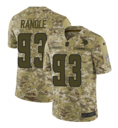 Men's Nike Minnesota Vikings #93 John Randle Limited Camo 2018 Salute to Service NFL Jersey