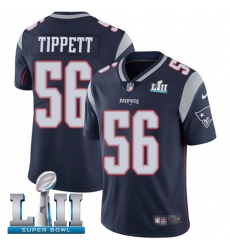 Men's Nike New England Patriots #56 Andre Tippett Navy Blue Team Color Vapor Untouchable Limited Player Super Bowl LII NFL Jersey