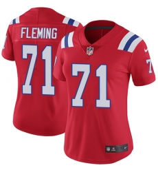 Women's Nike New England Patriots #71 Cameron Fleming Red Alternate Vapor Untouchable Limited Player NFL Jersey