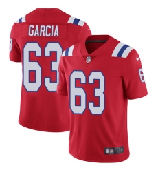 Men's Nike New England Patriots #63 Antonio Garcia Red Alternate Vapor Untouchable Limited Player NFL Jersey