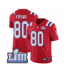 Men's Nike New England Patriots #80 Irving Fryar Red Alternate Vapor Untouchable Limited Player Super Bowl LIII Bound NFL Jersey