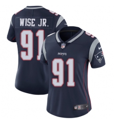 Women's Nike New England Patriots #91 Deatrich Wise Jr Navy Blue Team Color Vapor Untouchable Limited Player NFL Jersey