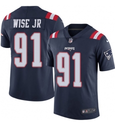 Youth Nike New England Patriots #91 Deatrich Wise Jr Limited Navy Blue Rush Vapor Untouchable NFL Jersey