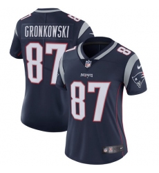 Women's Nike New England Patriots #87 Rob Gronkowski Navy Blue Team Color Vapor Untouchable Limited Player NFL Jersey