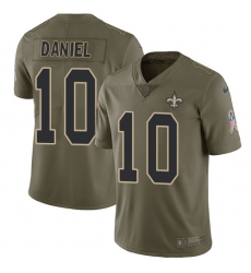 Men's Nike New Orleans Saints #10 Chase Daniel Limited Olive 2017 Salute to Service NFL Jersey