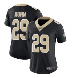 Women's Nike New Orleans Saints #29 John Kuhn Black Team Color Vapor Untouchable Limited Player NFL Jersey