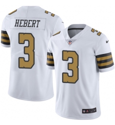 Youth Nike New Orleans Saints #3 Bobby Hebert Limited White Rush Vapor Untouchable NFL Jersey