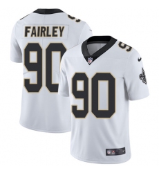 Men's Nike New Orleans Saints #90 Nick Fairley White Vapor Untouchable Limited Player NFL Jersey