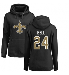 NFL Women's Nike New Orleans Saints #24 Vonn Bell Black Name & Number Logo Pullover Hoodie
