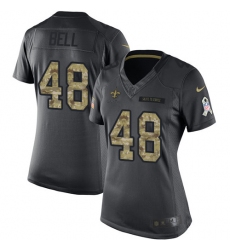 Women's Nike New Orleans Saints #48 Vonn Bell Limited Black 2016 Salute to Service NFL Jersey