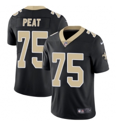Youth Nike New Orleans Saints #75 Andrus Peat Black Team Color Vapor Untouchable Limited Player NFL Jersey