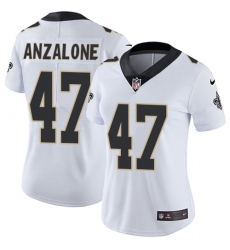 Women's Nike New Orleans Saints #47 Alex Anzalone White Vapor Untouchable Limited Player NFL Jersey