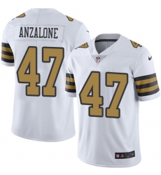 Youth Nike New Orleans Saints #47 Alex Anzalone Limited White Rush Vapor Untouchable NFL Jersey