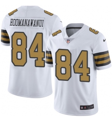 Men's Nike New Orleans Saints #84 Michael Hoomanawanui Limited White Rush Vapor Untouchable NFL Jersey