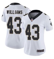 Women's Nike New Orleans Saints #43 Marcus Williams White Vapor Untouchable Limited Player NFL Jersey