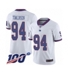 Men's New York Giants #94 Dalvin Tomlinson Limited White Rush Vapor Untouchable 100th Season Football Jersey