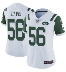 Women's Nike New York Jets #56 DeMario Davis White Vapor Untouchable Limited Player NFL Jersey