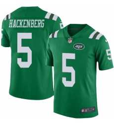 Youth Nike New York Jets #5 Christian Hackenberg Limited Green Rush Vapor Untouchable NFL Jersey
