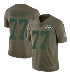 Youth Nike New York Jets #77 James Carpenter Limited Olive 2017 Salute to Service NFL Jersey