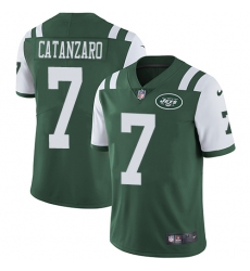 Men's Nike New York Jets #7 Chandler Catanzaro Green Team Color Vapor Untouchable Limited Player NFL Jersey