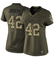 Women's Nike Oakland Raiders #42 Karl Joseph Elite Green Salute to Service NFL Jersey