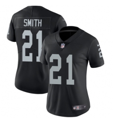 Women's Nike Oakland Raiders #21 Sean Smith Black Team Color Vapor Untouchable Limited Player NFL Jersey