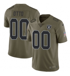 Men's Nike Oakland Raiders #00 Jim Otto Limited Olive 2017 Salute to Service NFL Jersey