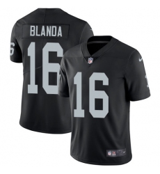 Men's Nike Oakland Raiders #16 George Blanda Black Team Color Vapor Untouchable Limited Player NFL Jersey