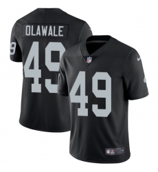 Men's Nike Oakland Raiders #49 Jamize Olawale Black Team Color Vapor Untouchable Limited Player NFL Jersey
