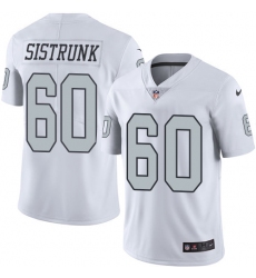 Men's Nike Oakland Raiders #60 Otis Sistrunk Limited White Rush Vapor Untouchable NFL Jersey