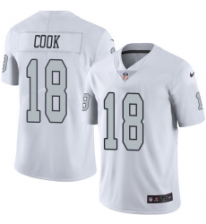 Youth Nike Oakland Raiders #18 Connor Cook Limited White Rush Vapor Untouchable NFL Jersey