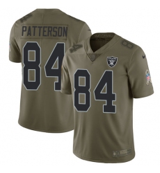 Men's Nike Oakland Raiders #84 Cordarrelle Patterson Limited Olive 2017 Salute to Service NFL Jersey