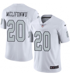 Youth Nike Oakland Raiders #20 Obi Melifonwu Limited White Rush Vapor Untouchable NFL Jersey