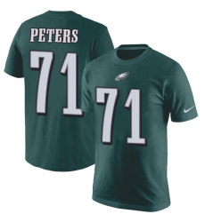 Nike Philadelphia Eagles #71 Jason Peters Green Rush Pride Name & Number T-Shirt